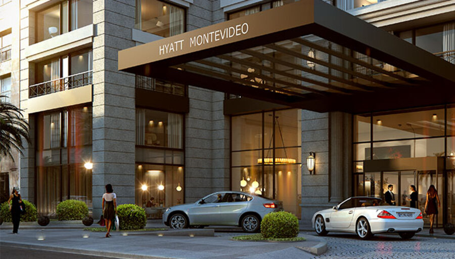 imagen de La esposa de Figueredo y las 22 unidades en el hotel Hyatt